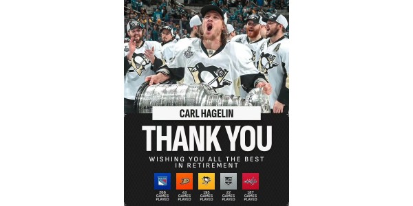Carl Hagelin, das letzte Kapitel einer 12-jährigen Eishockey-Reise, der Stanley Cup ist Zeuge der Legende
